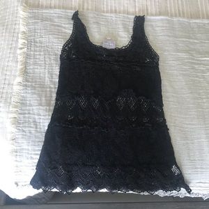 SOLD!!!     Black Crochet coverup